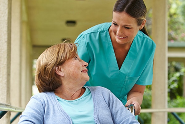 A nurse with a patient